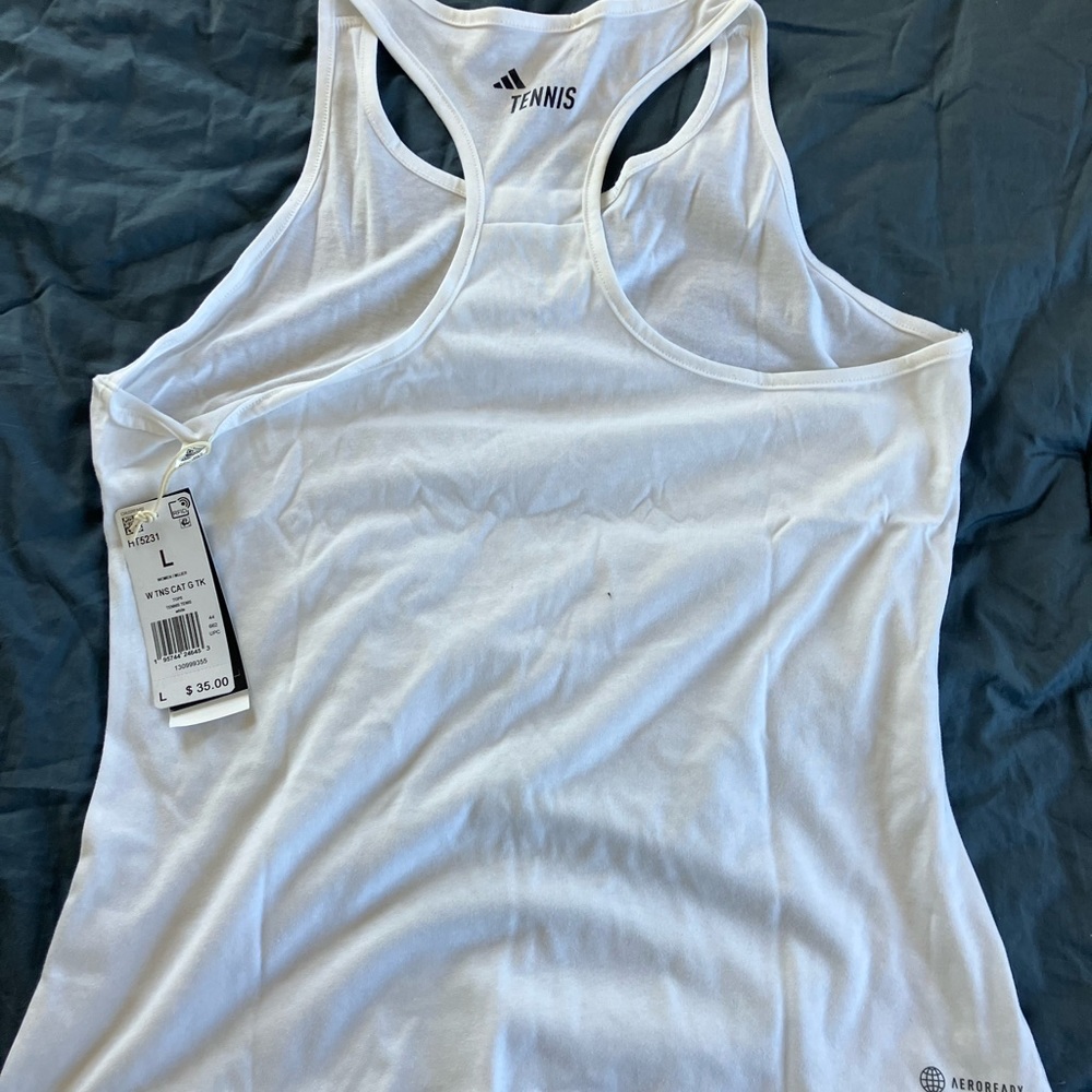 Adidas tennis sleeveless shirt women’s size L new